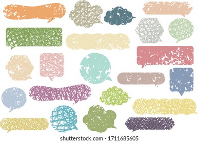 colorful grunge vector bubbles set