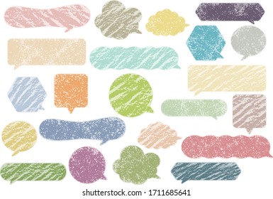 bunter Grunge-Vektorillustration-Blasensatz