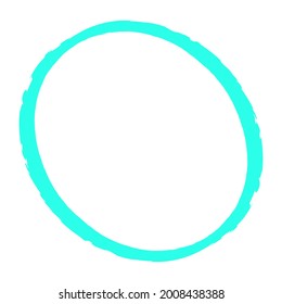 Colorful grungy, grunge circle contour. Abstract textured oval, ellipse. Paint splatter, splash watercolor effect circle vector illustration