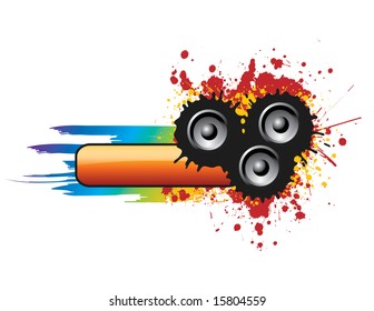 Colorful and Grungy Music Banner