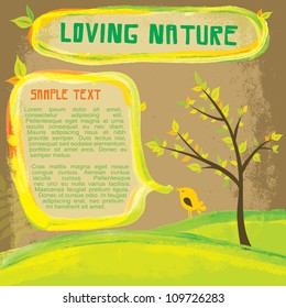 Colorful grungy vector flyer