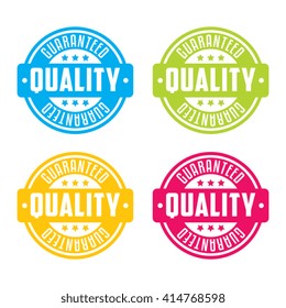 Colorful Guaranteed Quality Stamp Labels