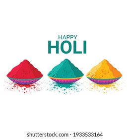 Colorful gulaal (powder color) indian festival for Happy Holi card color Background. illustration of abstract colorful Happy Holi background
