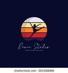 Colorful Gymnastic Logo Design Template