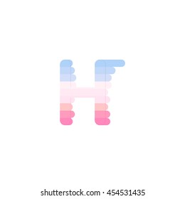 Colorful h Letters, vector design template elements for design