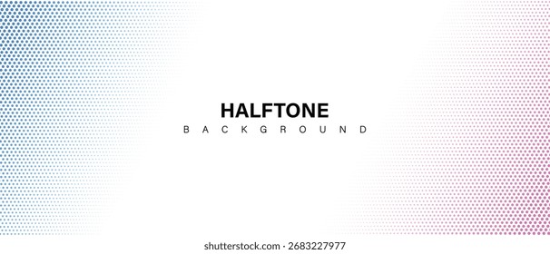 Fondo de semitono colorido, textura de gradiente punteado abstracto en azul y rosa, diseño de Vector creativo para carteles modernos, volantes, cubiertas, Anuncios, presentaciones, uso digital e impreso