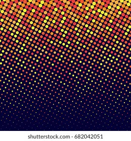 Colorful halftone background with circles. Vector illustration