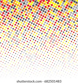 Colorful halftone background with circles. Vector illustration