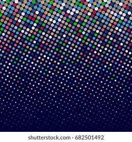 Colorful halftone background with circles. Vector illustration