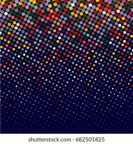 Colorful halftone background with circles. Vector illustration