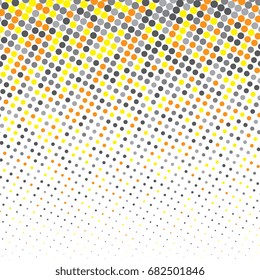 Colorful halftone background with circles. Vector illustration