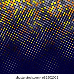 Colorful halftone background with circles. Vector illustration