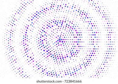 Colorful halftone background with circles. Vector illustration