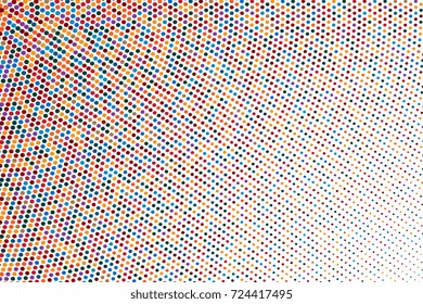 Colorful halftone background with circles. Vector illustration