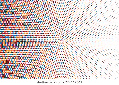 Colorful halftone background with circles. Vector illustration