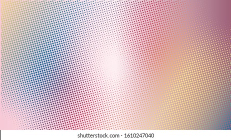 Colorful Halftone Background Design Template, Modern Pop Art, Abstract Dots Pattern Illustration, Vintage Texture Element, Pinky Gradation, Rainbow, Romantic Color, Valentine Love Couple, VectorEPS 10