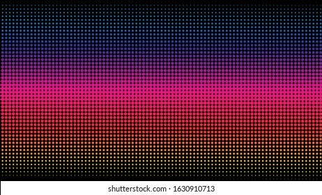 Colorful Halftone Background Design Template, Pop Art, Abstract Dots Pattern Illustration, Rainbow Gradation Wallpaper, Modern Texture Element, Bright Neon Gradient Color, EPS 10 file Vector Project 