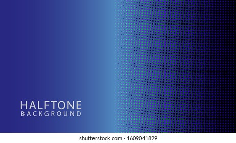 Colorful Halftone Background Design Template,Modern Pop Art, Abstract Dots Pattern Illustration, Vintage Texture Element, Cyan Blue Purple Gradation, Vector EPS 10