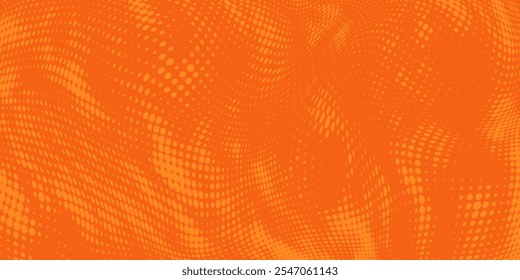 Fondo de semitono colorido con puntos. Textura retorcida y dinámica ideal para diseños modernos, inspirados en la tecnología, carteles, volantes, tarjetas de música. 