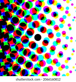 Farbiger halftoner Hintergrund. Farbiger Polka-Punkt. Halftone Muster. Moderner, sauberer Halftonhintergrund, Hintergrund, Textur, Muster oder Overlay. Vektorgrafik.