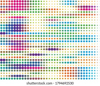 Colorful Halftone background. Pop art style. Pattern with small circles, dots, design element for web banners, posters, cards, wallpapers, backdrops, sites. Vector illustration