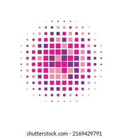 Colorful Halftone Background. Vector Backdrop. Abstract Dots. Texture Logo. Dot Logo. Circle Dots. Gradient Logo. Effect Backdrop. Round Element.