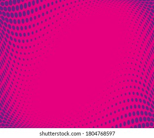 Colorful halftone banner.Wavy dot lines background. Modern futuristic Abstract panel. Vector illustration