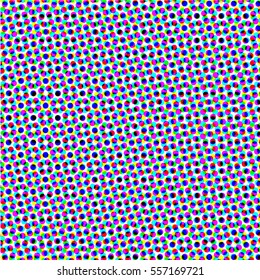 Colorful Halftone Circle Vector