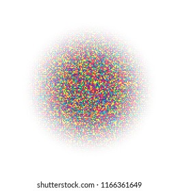 Colorful halftone circles, dots pattern, vector, grunge. Comic texture background. Monochrome half-tone. Circle halftone Dots, Yellow, red, orange, green geometric gradient for pop art designs.