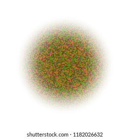 Colorful halftone circles, dots pattern, vector, grunge. Comic texture background. Monochrome half-tone. Circle halftone Dots, Yellow, red, orange, green geometric gradient for pop art designs.