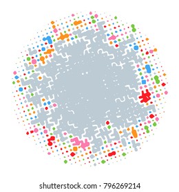 Colorful halftone circles, dots pattern, vector, grunge. Comic texture background. Monochrome half-tone. Circle halftone Dots, rainbow geometric gradient for pop art designs.