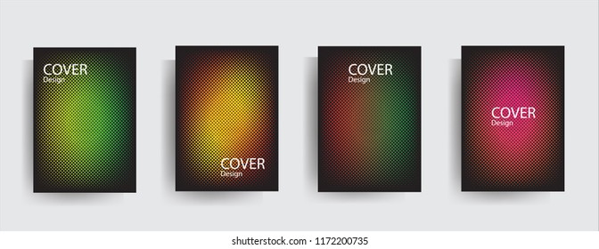 Colorful halftone cover design. ( vector )