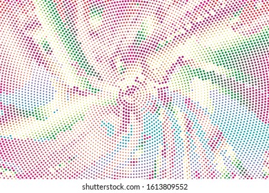 Colorful halftone for decorative design. Abstract surface pattern. Decorative vector pattern. Material design concept. Concept graphic element. Halftone dots texture. Grunge surface.