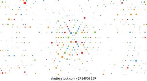 Colorful halftone dot burst pattern for creative posters, playful branding, digital layouts, abstract design vector illustration