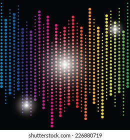 Colorful halftone dot pattern background.