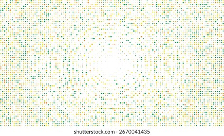 Patrón de punto de semitono colorido con un diseño radial concéntrico, una textura de fondo de Vector abstracta y moderna para diseños contemporáneos y futuristas