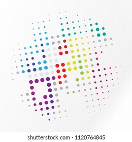 Colorful Halftone dots background, texture background, vector illustration
