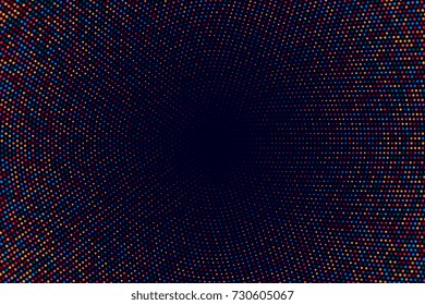 Colorful halftone dots on background. Creative geometric background in halftone style. Vector illustration