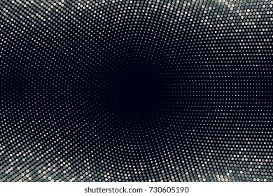 Colorful halftone dots on background. Creative geometric background in halftone style. Vector illustration