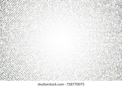 Colorful halftone dots on white background. Creative geometric background in halftone style. Vector illustration