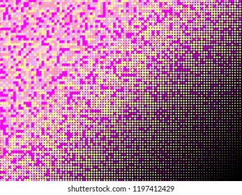 Colorful halftone dots. Rainbow and black geometric gradient for pop art designs. Geometric vintage monochrome fade wallpaper. Pop art print. Dotted geometric retro pattern. Comic halftone background.