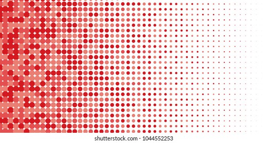 Colorful halftone dots. Rainbow geometric gradient for pop art designs. Geometric vintage monochrome fade wallpaper. Pop art print. Dotted geometric retro pattern. Comic halftone background.