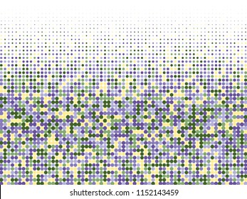 Colorful halftone dots. Rainbow geometric gradient for pop art designs. Geometric vintage monochrome fade wallpaper. Pop art print. Dotted geometric retro pattern. Comic halftone background.