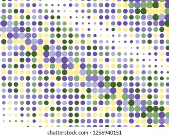 Colorful halftone dots. Rainbow geometric gradient for pop art designs. Geometric vintage monochrome fade wallpaper. Pop art print. Dotted geometric retro pattern. Comic halftone background.
