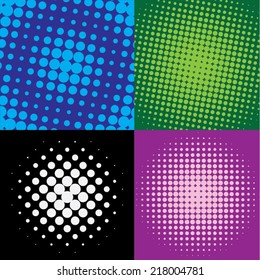 colorful  halftone dots, vector illustration