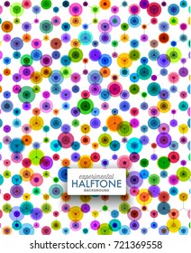 Colorful halftone dotted background. Abstract Illustration