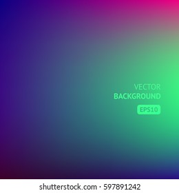 Colorful halftone gradient mesh background in in dark blue, magenta and cyan colors. Abstract blurred smooth image. Easy editable illustration for spring and summer designs.