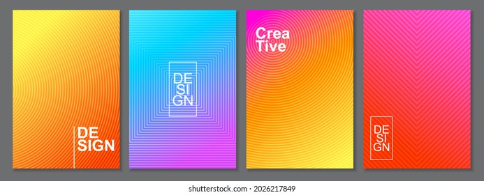 Colorful halftone gradients. Abstract geometric line pattern background for business brochure cover design. Blue, yellow, red, orange, pink vector banner poster template. template design for web.