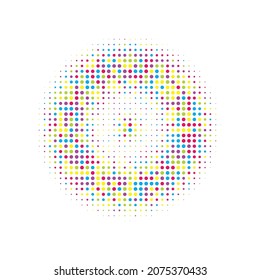 Logo de semitono colorido. Gradación vectorial. Gradación Resumen. Gradación de textura. Media Punto. Retro Círculo. Conjunto de degradados. Efecto moderno. Gradación redonda.