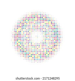 Colorful Halftone Modern. Vector Modern. Abstract Set. Texture Dots. Dot Element. Circle Modern. Gradient Element. Effect Logo. Round Grunge.
